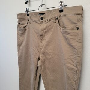 Mens 40x30 Banana Republic Tan Brown Jeans Denim Stretch Tapered Leg Pants